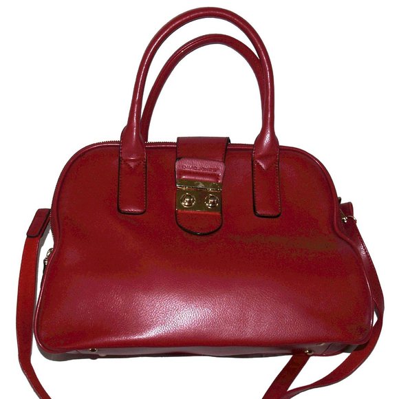 Holiday Group Inc - David Jones Vegan Patent Leather Red Handbag - Picture 4 of 13